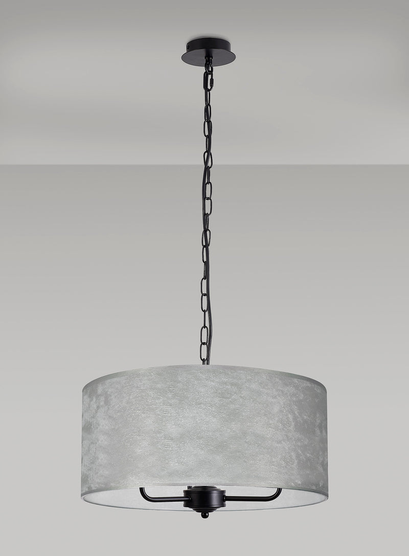 Banham Pendant Light with 3 Lights Black & Silver