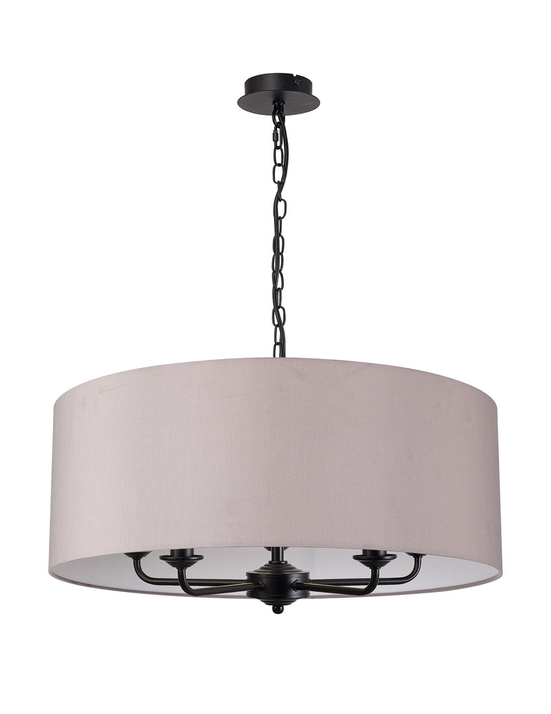 Banham Pendant Light with 5 Lights Black &  Grey