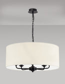 Banham Pendant Light With 5 Lights Black & Ivory