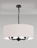 Banham Pendant Light with 5 Lights Black &  Nude Beige