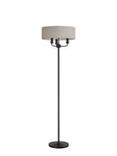 Banham Floor Lamp with 3 Lights Black  & White