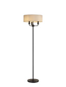 Banham Floor Lamp with 3 Lights Black  & White