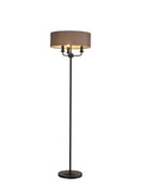 Banham Floor Lamp with 3 Lights Black & Grey