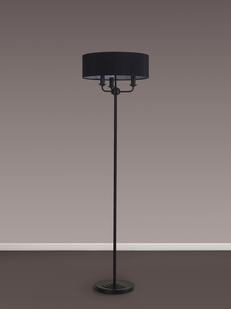 Banham Floor Lamp with 3 Lights Black