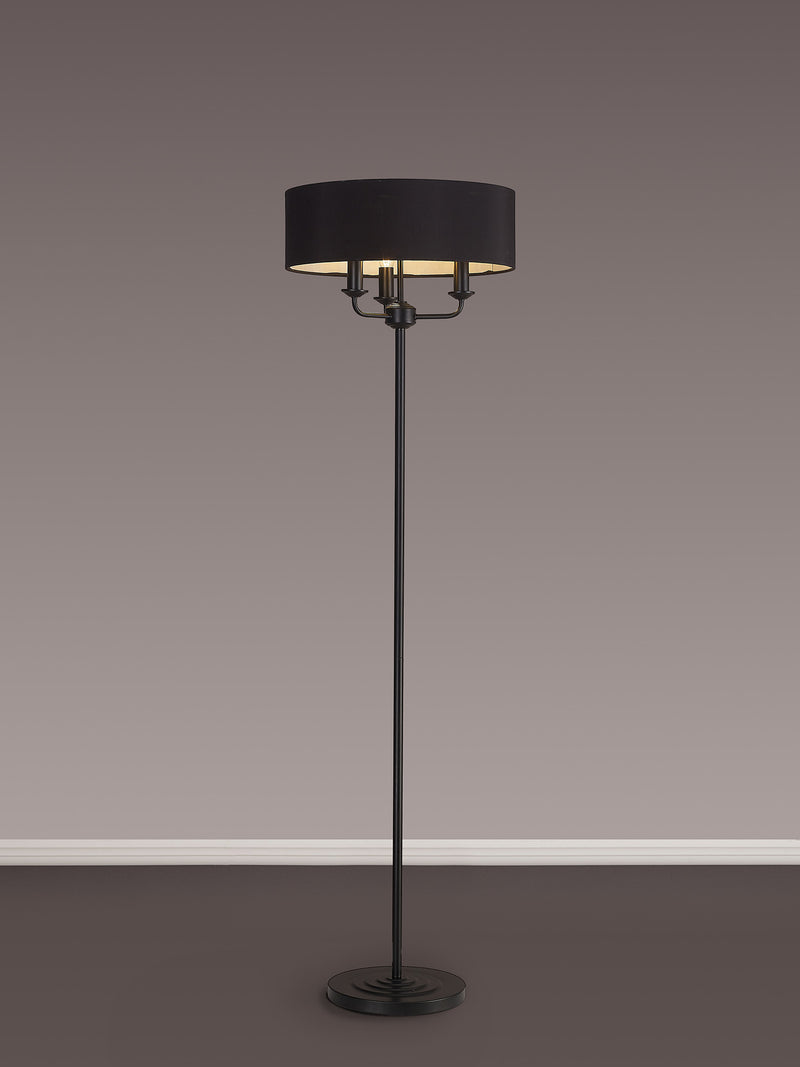 Banham Floor Lamp with 3 Lights Black
