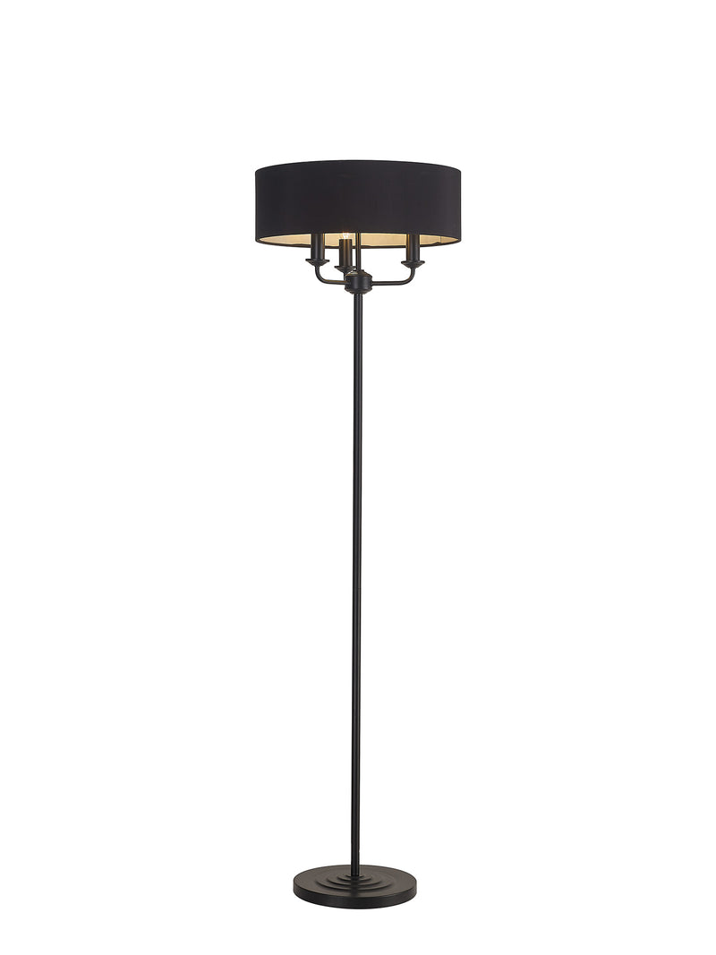 Banham Floor Lamp with 3 Lights Black