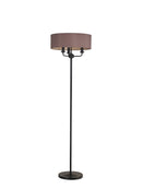 Banham Floor Lamp with 3 Lights Black & Taupe
