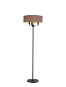 Banham Floor Lamp with 3 Lights Black & Taupe