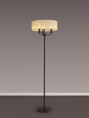 Banham Floor Lamp with 3 Lights Black & Cream