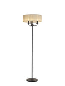 Banham Floor Lamp with 3 Lights Black & Cream