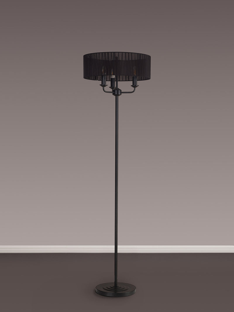 Banham Floor Lamp with 3 Lights Black
