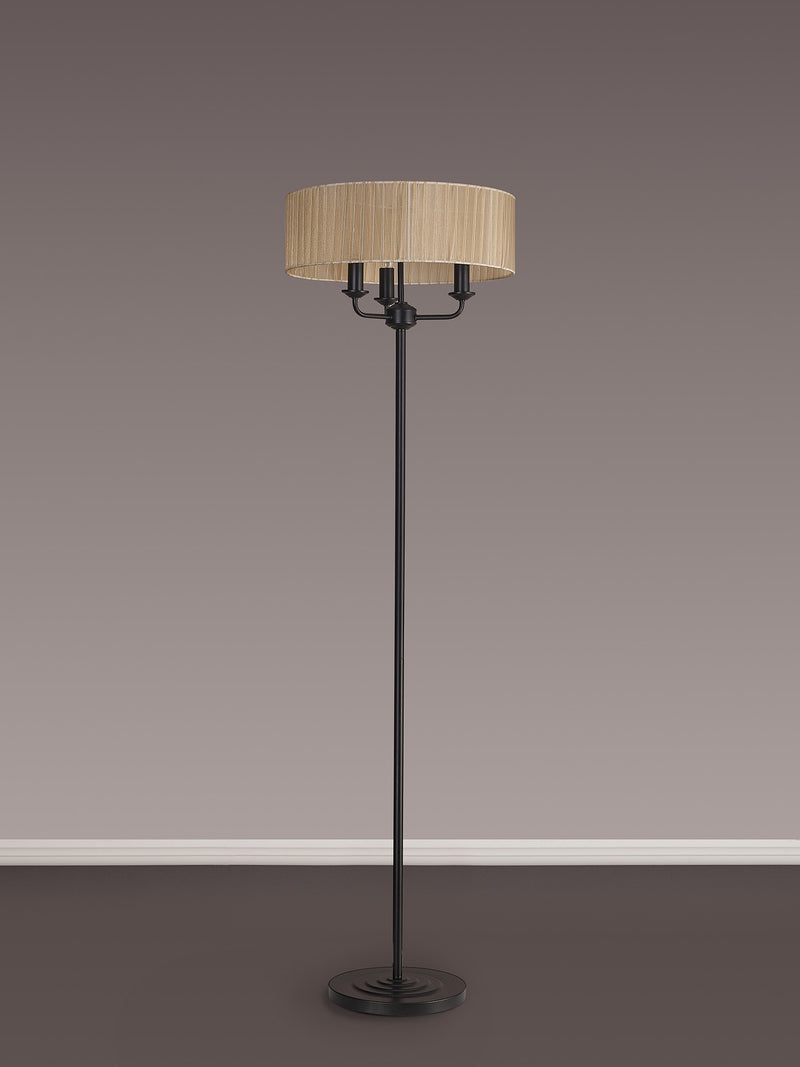 Banham  Floor Lamp with 3 Lights Black & Bronze