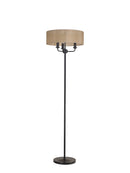 Banham  Floor Lamp with 3 Lights Black & Bronze