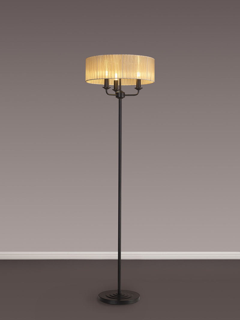 Banham  Floor Lamp with 3 Lights Black & Bronze