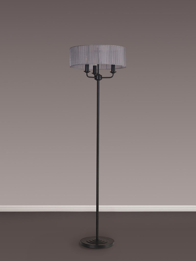 Banham  Floor Light with 3 Lights Grey & Black
