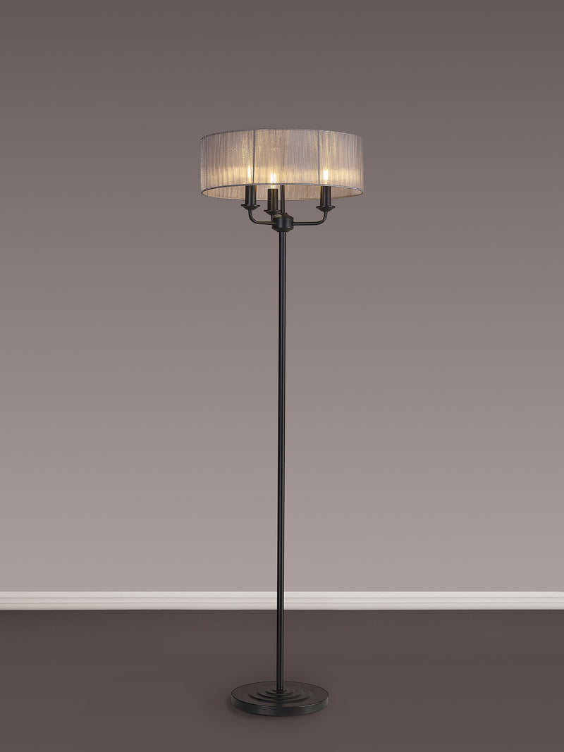 Banham  Floor Light with 3 Lights Grey & Black