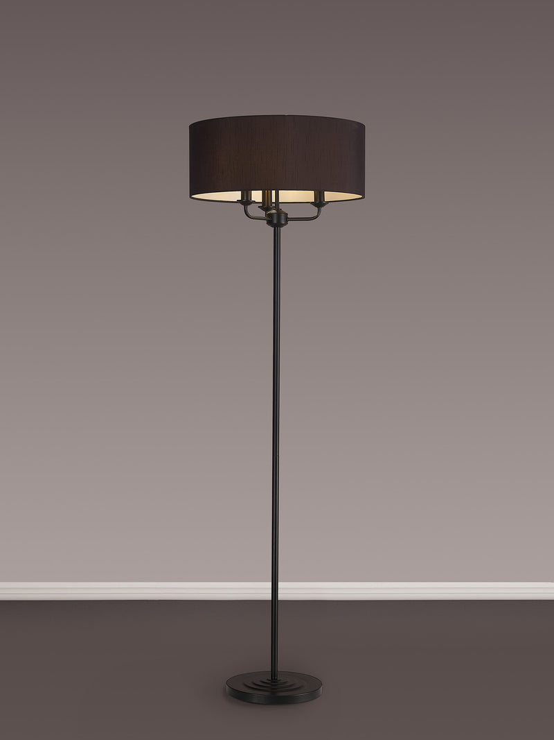 Banham Floor Lamp with 3 Lights  Black