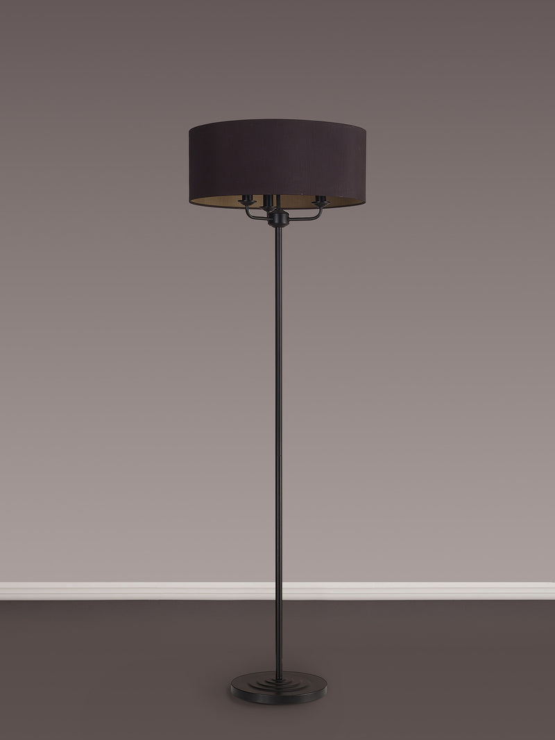 Banham Floor Lamp with 3 Lights -  Black & Gold