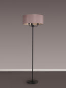 Banham Floor Lamp with 3 Lights  Matt Black & Taupe