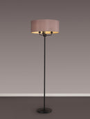 Banham Floor Lamp with 3 Lights  Matt Black & Taupe