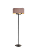 Banham Floor Lamp with 3 Lights  Matt Black & Taupe