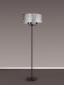 Banham Floor Lamp with 3 Lights   Matt Black & Silver