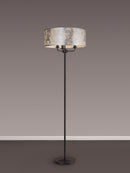 Banham Floor Lamp with 3 Lights   Matt Black & Silver