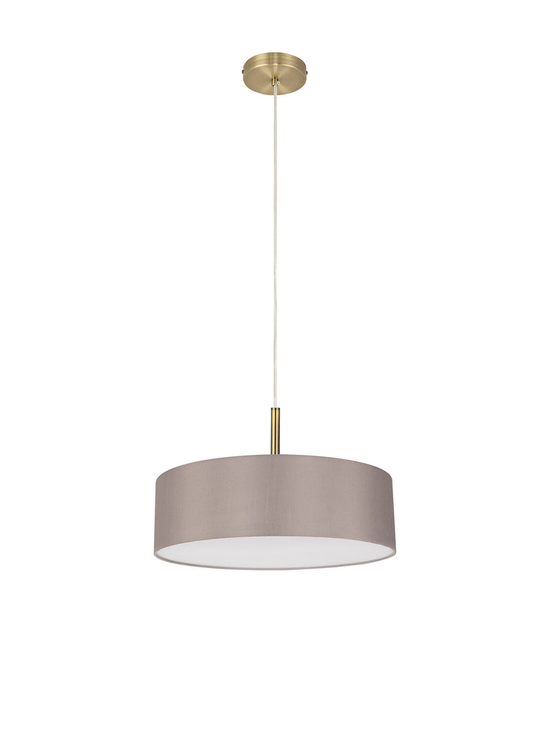Bayswater Pendant Light with 5 Lights Antique Brass Grey & White