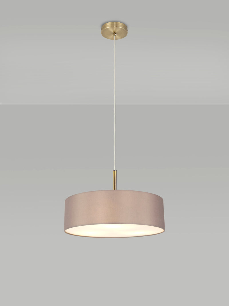 Bayswater Pendant Light with 5 Lights Antique Brass Grey & White