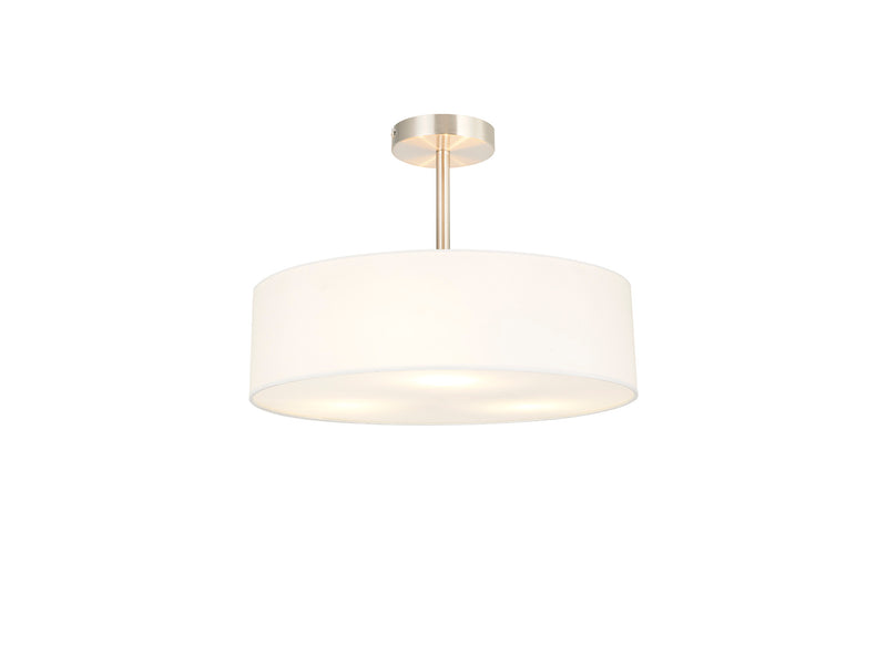 Bayswater Ceiling Light with 5 Lights Nickel & White