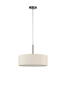 Bayswater Pendant Light with 5 Lights Nickel & Ivory