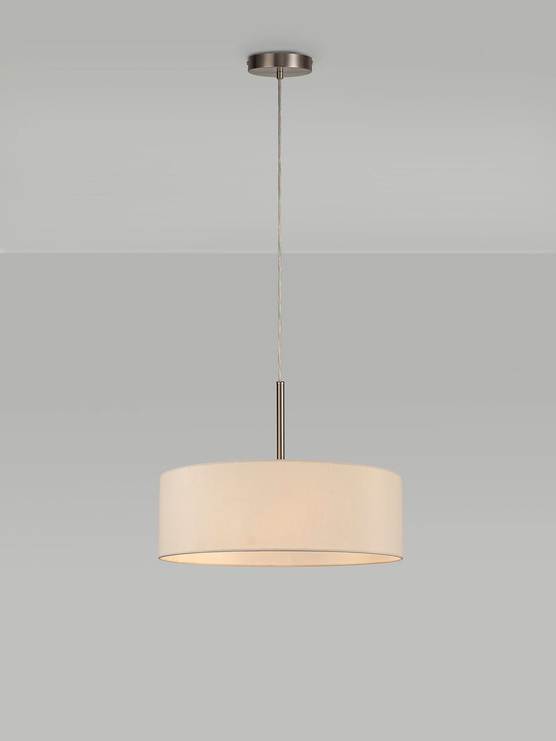 Bayswater Pendant Light with 5 Lights Nickel & Ivory