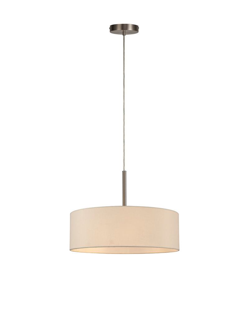 Bayswater Pendant Light with 5 Lights Nickel & Ivory