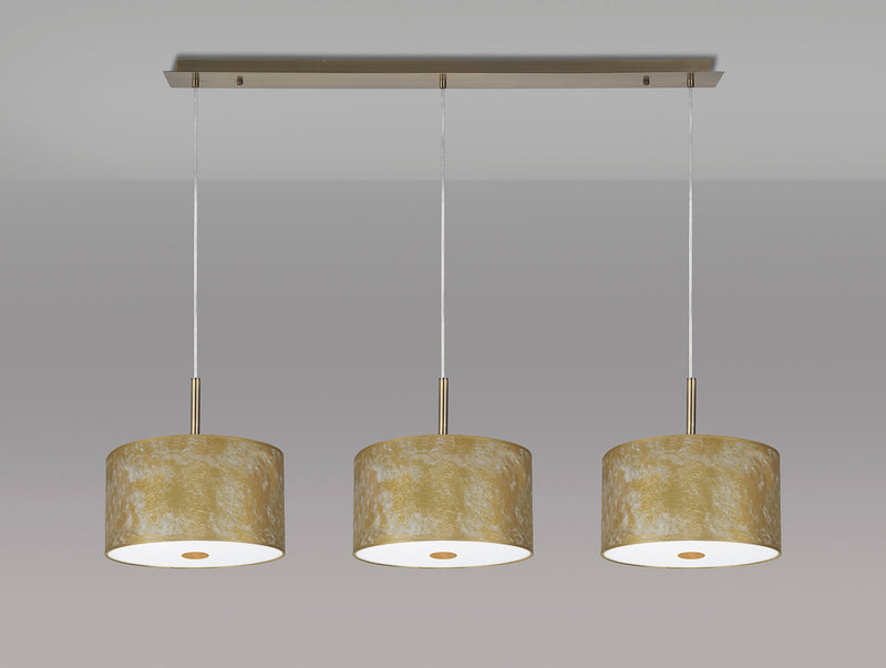 Bayswater Pendant Light with 3 Lights Antique Brass & Gold