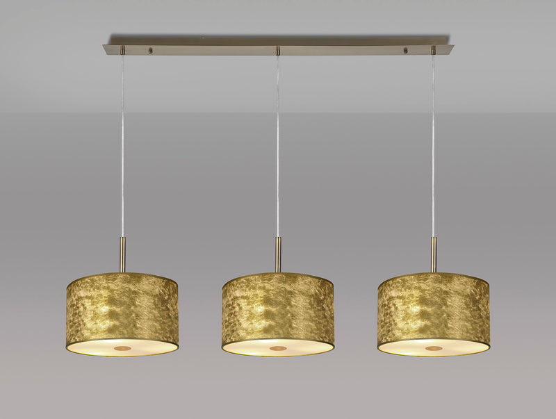 Bayswater Pendant Light with 3 Lights Antique Brass & Gold