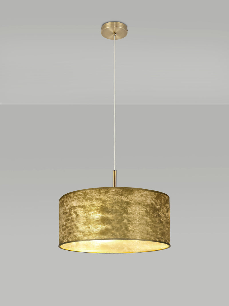 Bayswater Pendant Light with 5 Lights   Antique Brass & Gold Leaf