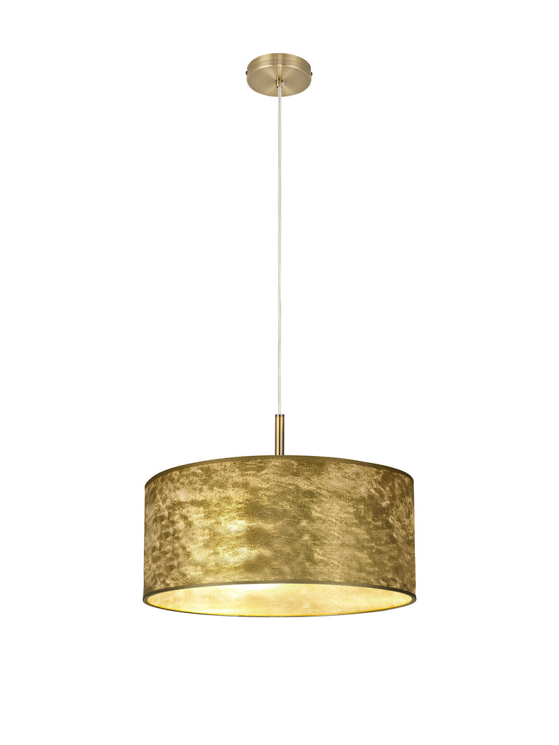 Bayswater Pendant Light with 5 Lights   Antique Brass & Gold Leaf