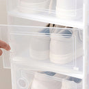 Lifeideas 12 Pack White Foldable Plastic Shoe Storage Boxes