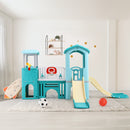 Kidkid Kids Slide and Climber Playset with Balls and Ring Toss