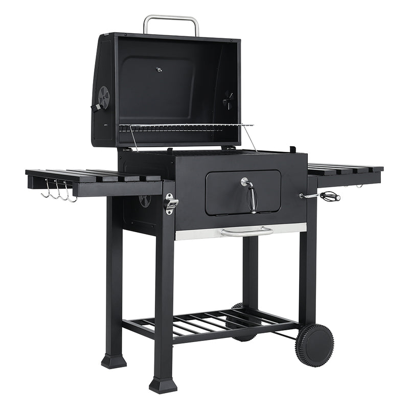 Livingandhome Carbon Steel BBQ Cooker Grill Mobile Stove Cooker