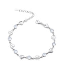 Modishion Delicate Open-Heart Bracelet With Cubic Zirconia