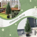 HOMCOM Set Of 2 Decorative Artificial Plant, Fake Plants For Home Decor