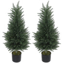 HOMCOM Set Of 2 Decorative Artificial Plant, Fake Plants For Home Decor
