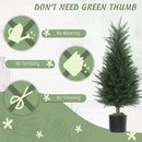 HOMCOM Set Of 2 Decorative Artificial Plant, Fake Plants For Home Decor