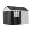 Breeins 10 x 8FT Outdoor Metal Apex Roof Garden Storage Shed