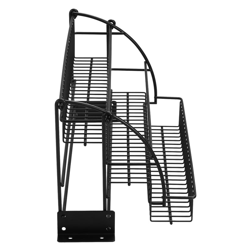 Lifeideas Black Steel Spice Rack with 3 Tiers