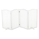 Kidkid 4 Panel Wooden Foldable Safety Gate with Stable Feet