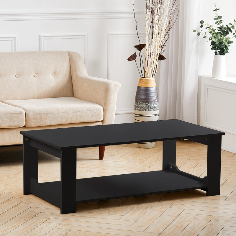 Livingandhome Simple Coffee Table 2 Tier Tea Table Wooden Living Room