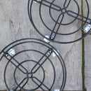 37cm Black Metal Heavy Duty Plant Pot Trolley On Castor Wheels