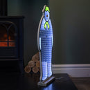 60cm Infinity Light up The Snowman Christmas Decoration with White LEDs on Wooden Base